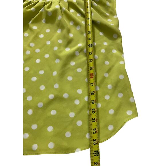 LC Lauren Conrad Green Polka Dot Back Tie Bow Shirt Women Top Size Small | 57-49 - Picture 5 of 6